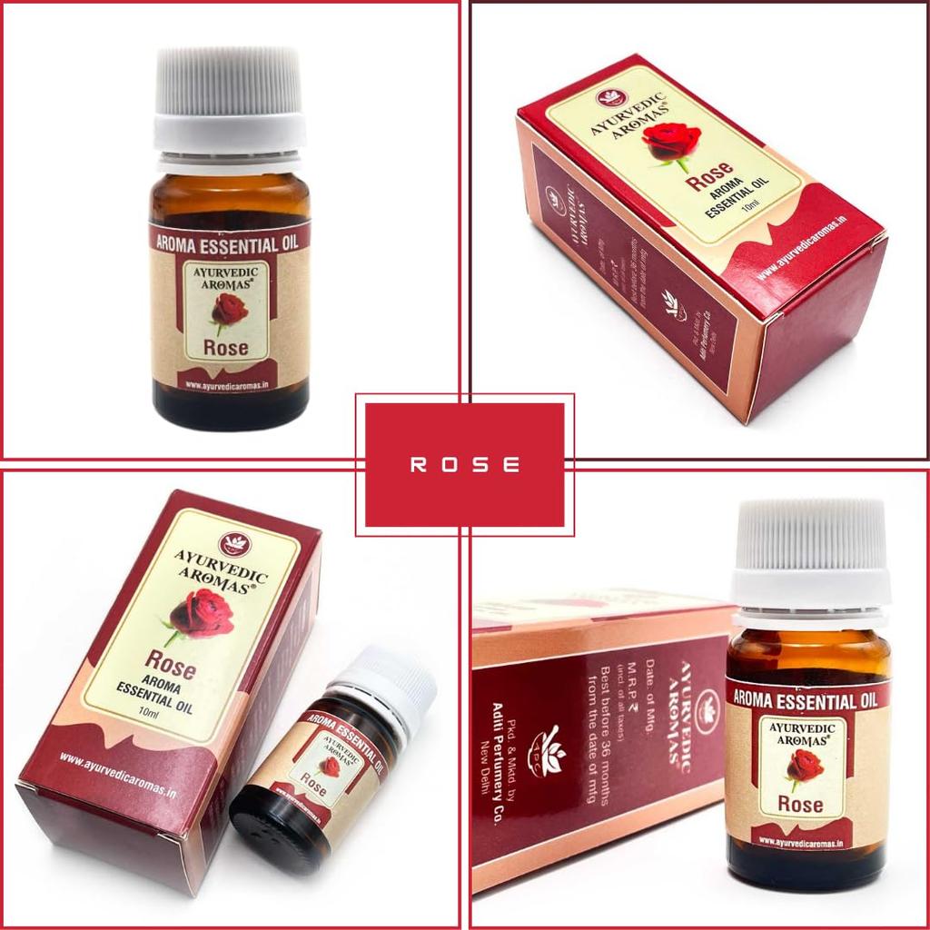 Ayurvedic Aromas Rose Diffuser Aroma Oil for Aromatherapy Diffuser, 10ml