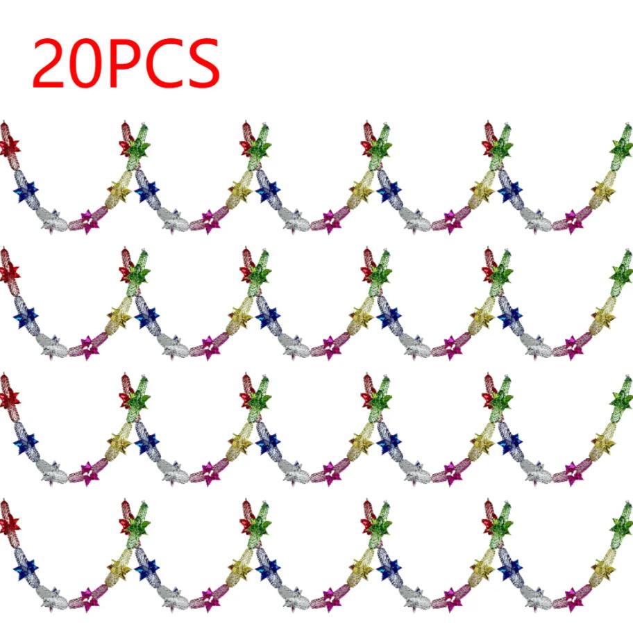 Foil Garland Christmas Garland Home Decoration Ceiling Hanging Decor Christmas Wreath Decorative Garlands Party Supplies