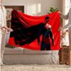 Superman Printed Flannel Blanket, Skin Friendly Warm Throw for Indoor Couch Bed Daily Use