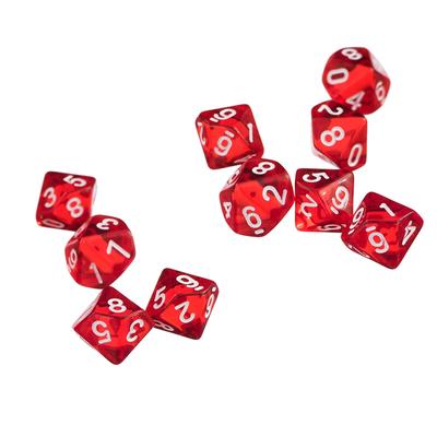D10 Ten Sided Gem Dice for RPG Dragons Games Set of 10 Dice