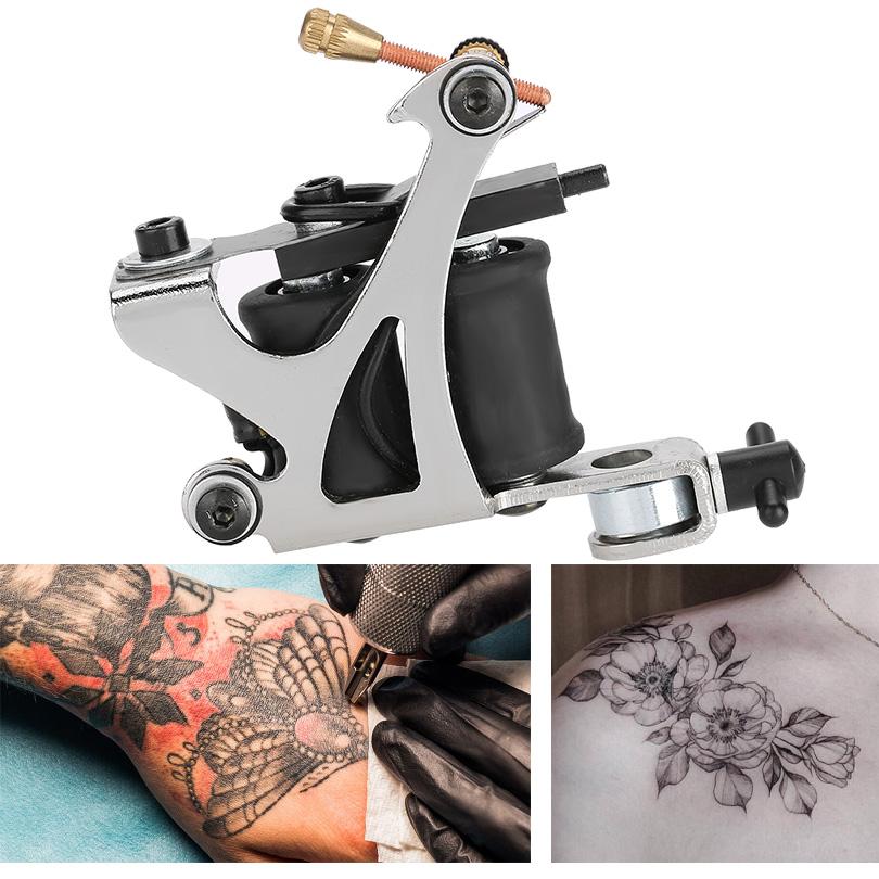 Professional Alloy Tattoo Machine Copper Coils Iron Shader Tattoo Machine Liner