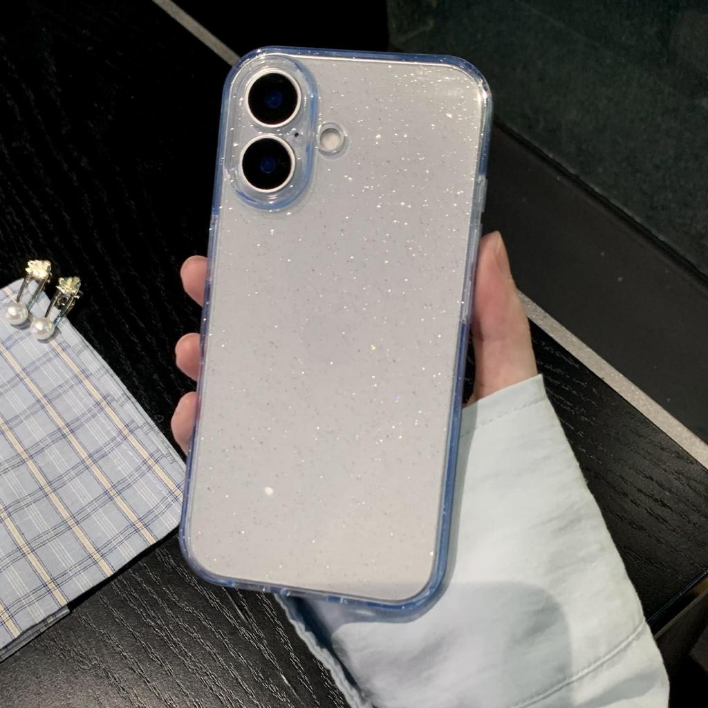iPhone 17 Sternenstaub Glitzer Magnetische Hülle für 16 Pro Max - Transparent, Weich, Präzise Passform