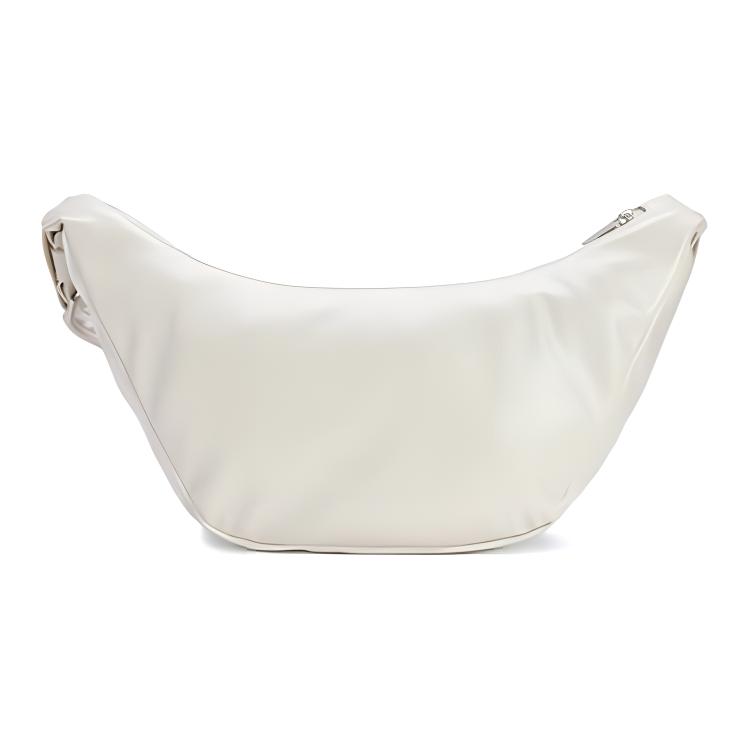 New FILA ORIGINALE Polyurethane PU Dumpling Bag, Crossbody Bag, Shoulder Bag XS Women's White F53W449161F-WT