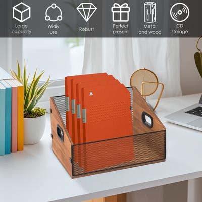 Vinyl Records Boxes Versatile Large Capacity Classic Vinyl Albums Storage Crate Kit Stable Album Storage Desktop Organizer Box