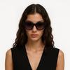 Miu Miu Logo Design Cat Eye Sunglasses Women sunglasses Black SMU01YF-1AB5D1