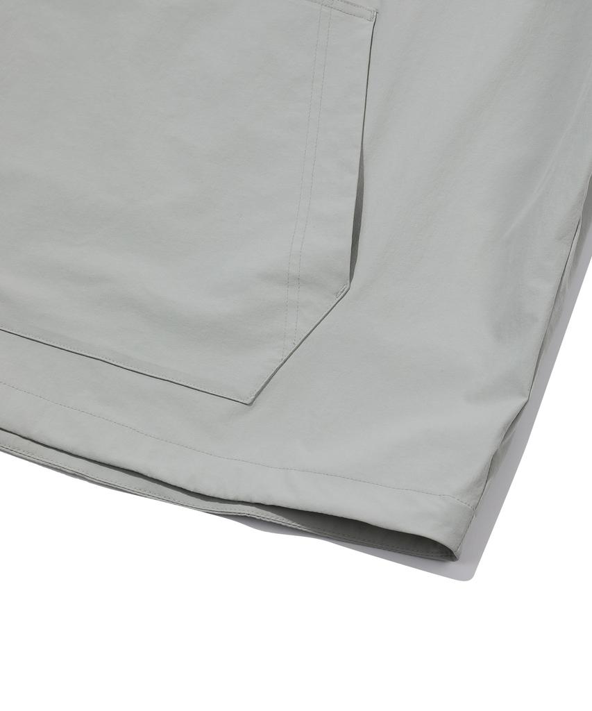 Beentrill Woven Tech Mandarin Collar Anorak Jumper (Light Gray)