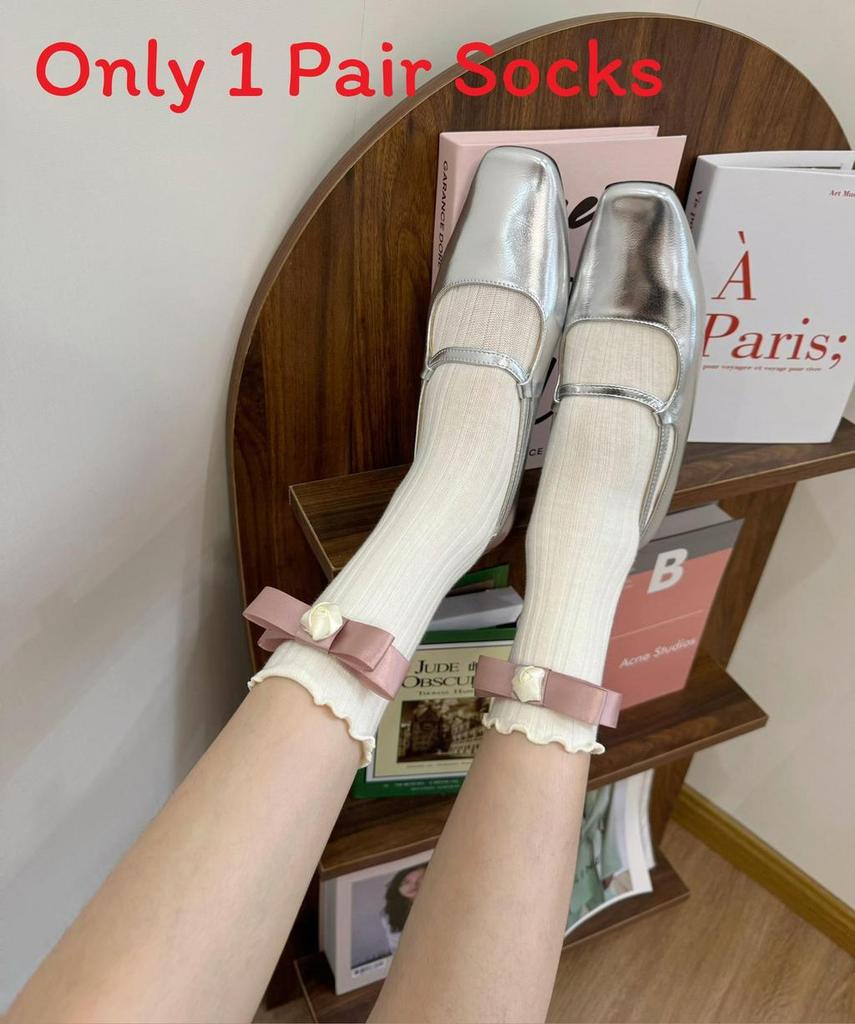 Ditsy Girl Rose Pattern Cotton Ankle Socks With Frictionresistant Design For Summer Wear