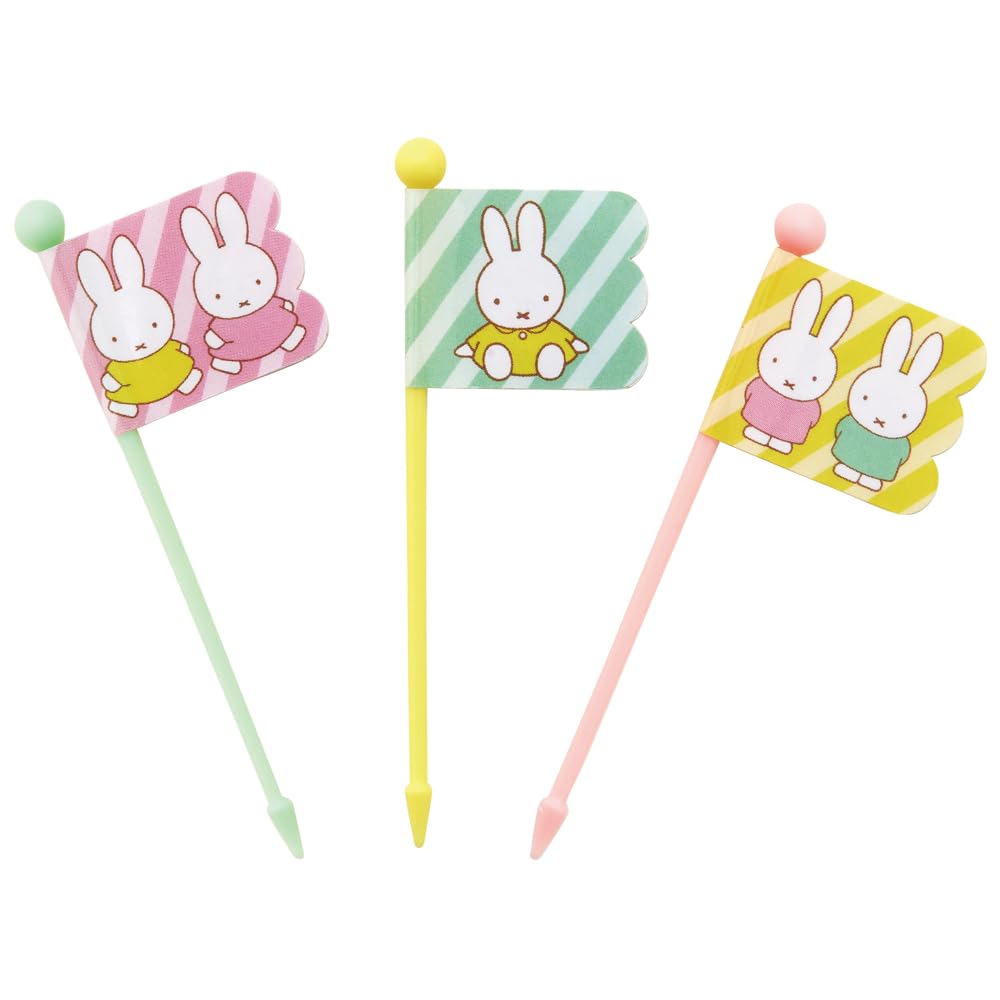 Skater Lunch Miffy Picks, 9-Pack, LKP4-A