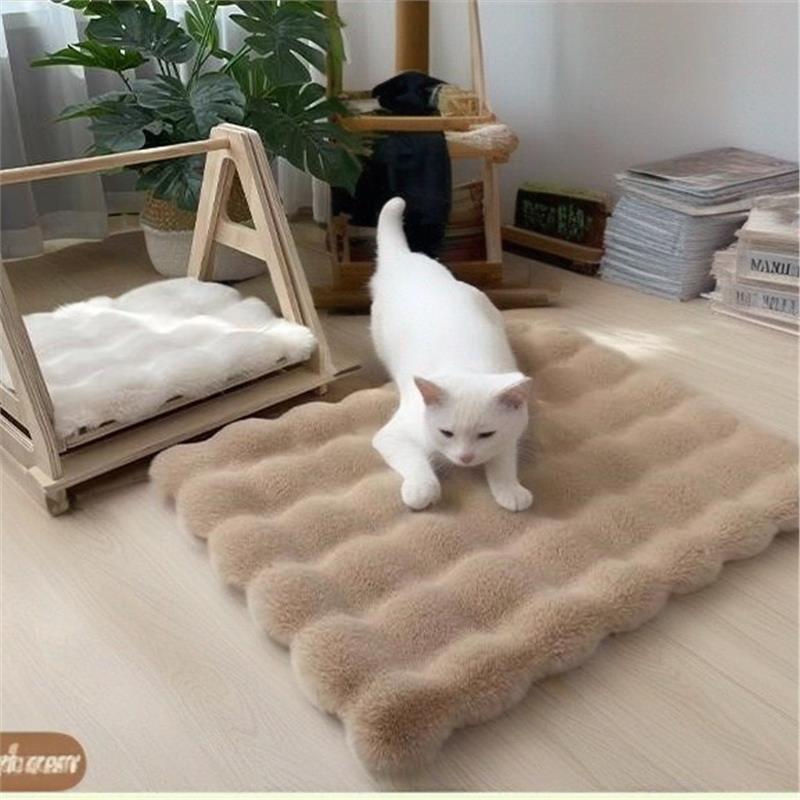 Warm Space Capsule Cat Bed with Cushion and Thick Blanket