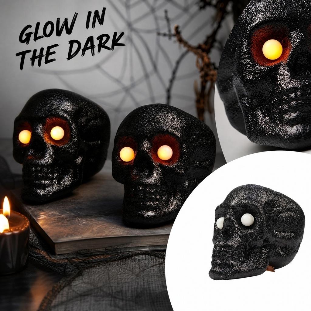 Halloween Glowing Realistic Decoration Black Light Up Prop for House Party Decor