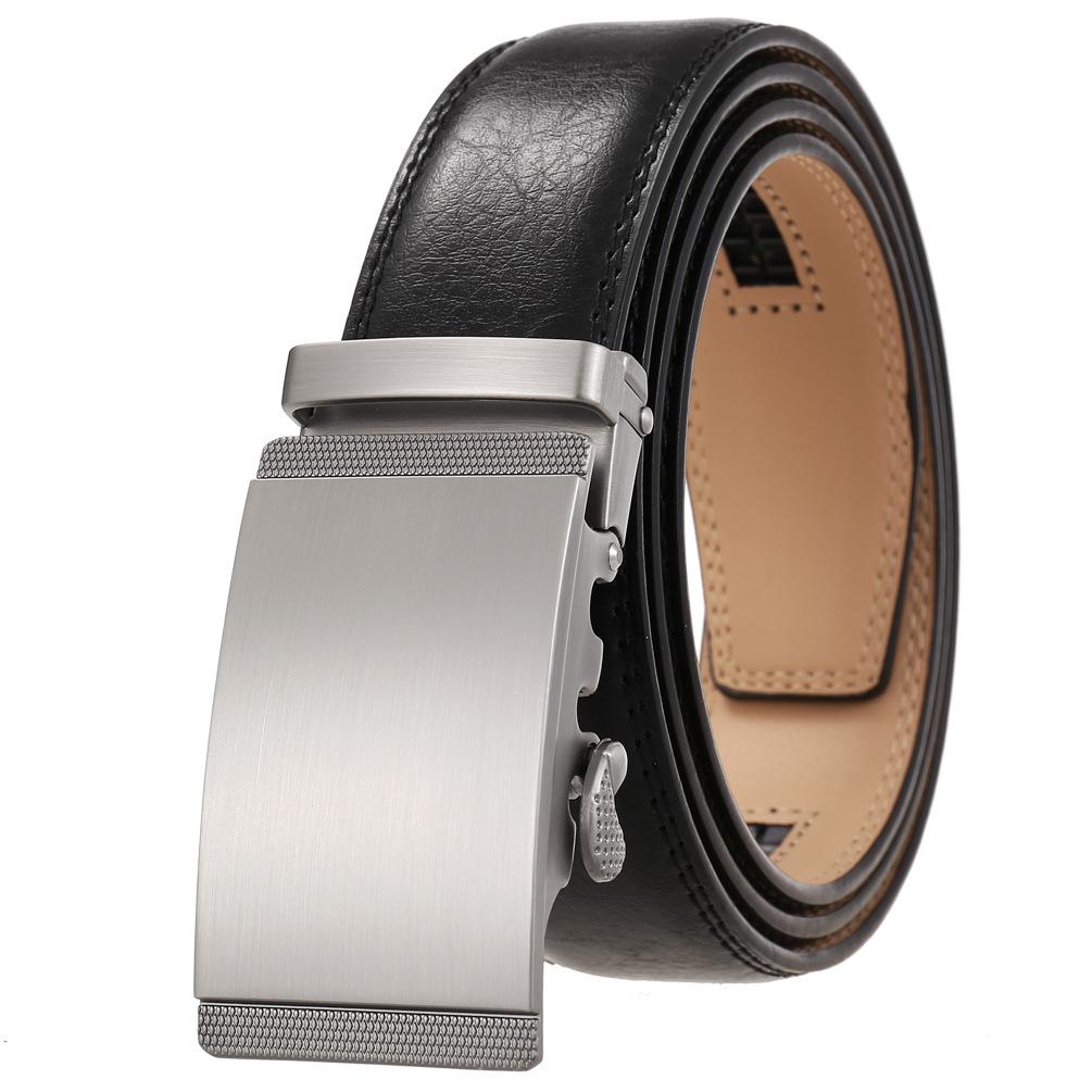 Belt Men'S Two-Layer Cowhide, Automatic Buckle Belt Men'S Leather Belt Ly25-1050-1