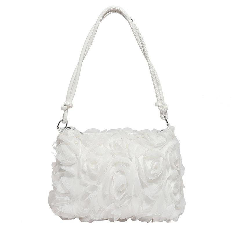 2025 Süße Blume Koreanischer Stil Schulterhandtasche - Frisch & Schlicht Lässiges Achseldesign für Herbst/Winter