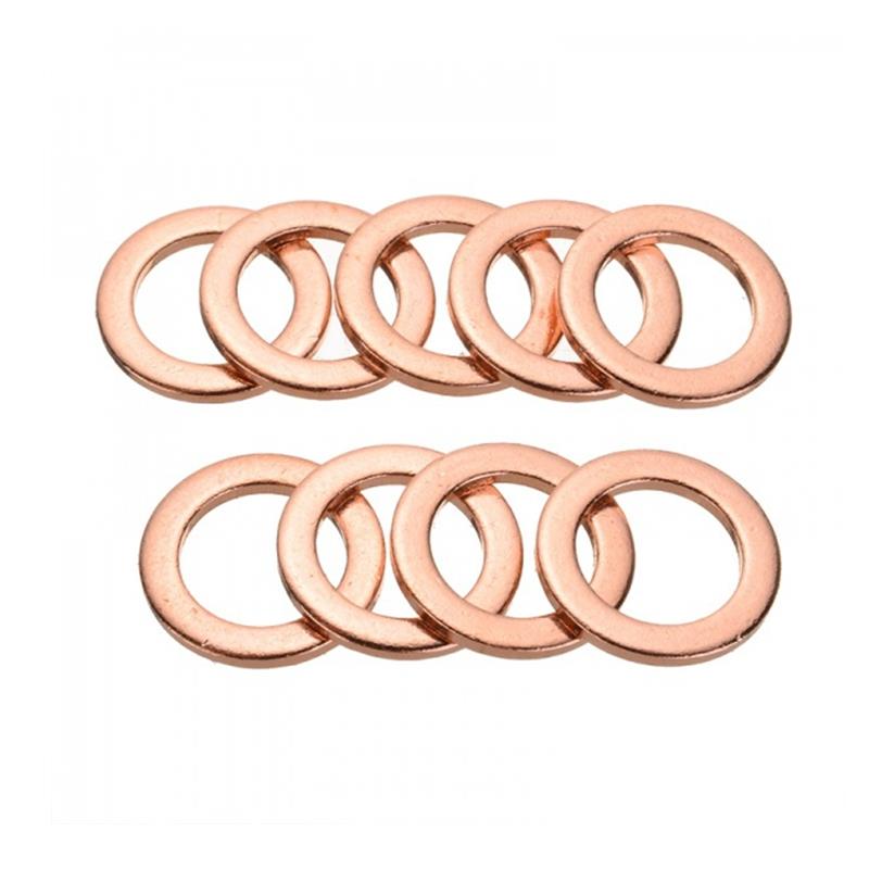 400/300/280/200/150/100Pcs O Ring Copper Washer Gasket Set M5-M14 Flat Ring Seal For Boat Crush Flat Seal Ring Sump Plug Oil Oil Drain Plugs 3