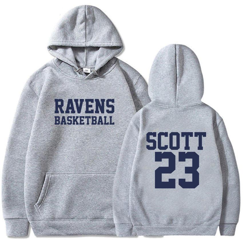 

Ravens Basketball Tree Hill Scott23 Hoodies Moletom Feminino Winter Fleece Graphic Sweatshirts Unisex Hip Hop Streetwear Women 3XL