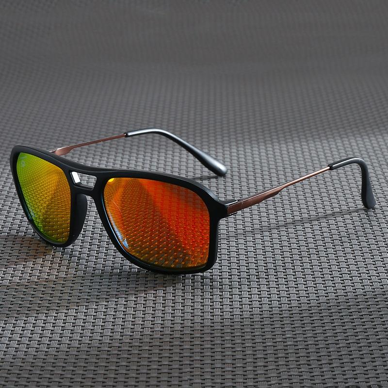 Очки Uv400 Легкие Поляризационные Солнцезащитные Очки Модные Очки Поляризационные Очки с Двойным Мостиком Для Вождения Покупок Пляжа Other красный