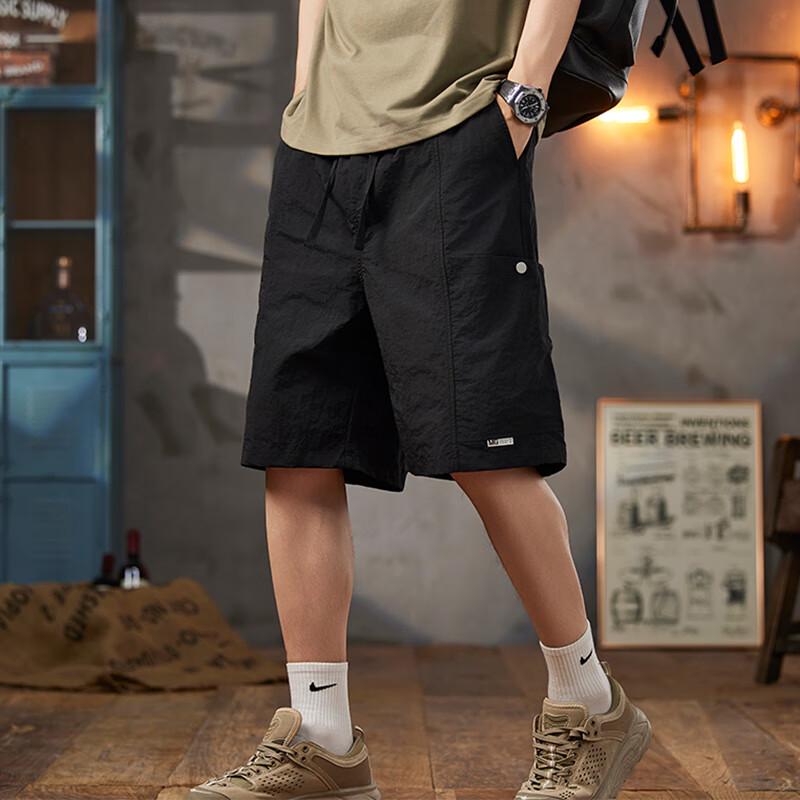 Men's Ice Silk Straight Fit Cargo Shorts