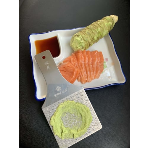 Sustainable Stainless Steel Wasabi Grater, Haganezame Regular, for Grating Wasabi, Garlic, Ginger, Apples, Fruits, and Vegetables, with a Creamy Textu