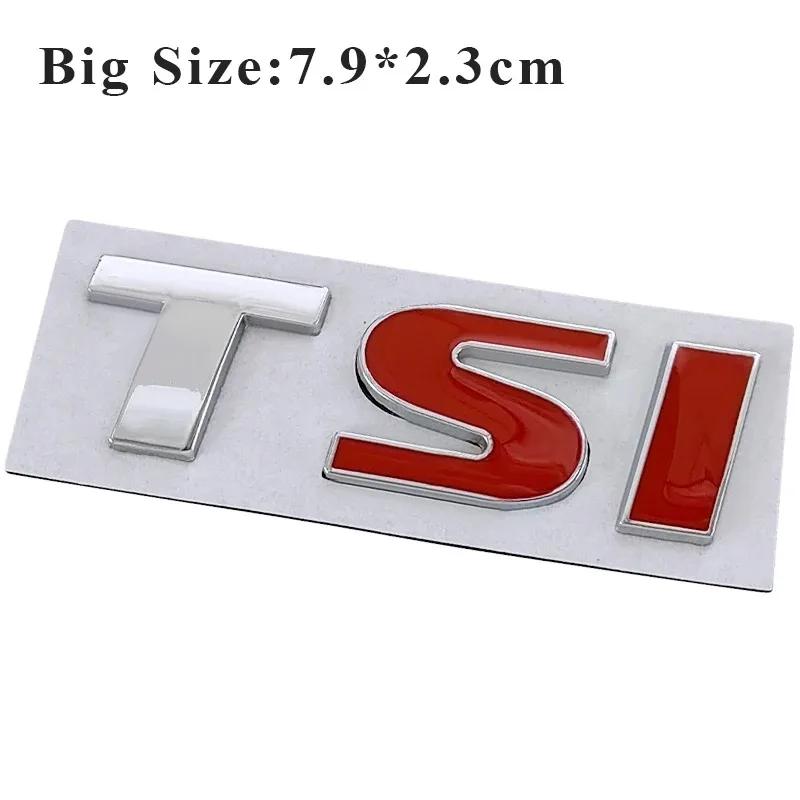 AGLNX1 3D Metal TSI Logo Car Rear Trunk Emblem Badge Decals Sticker For VW Volkswagen Tiguan Polo Golf 4 5 6 MK6 MK7 Jetta Passat B5 B6 QQ14