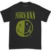 Men's Nirvana Split Smile Slim Fit T-shirt Medium Black