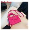 Street Style Pu Small Square Bag With Top Flap For Daily Use
