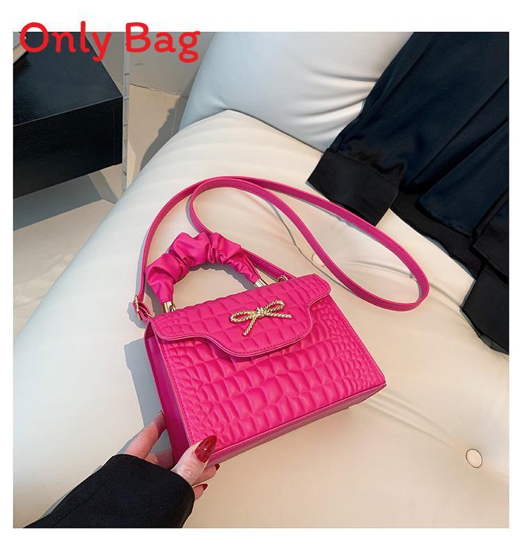Street Style Pu Small Square Bag With Top Flap For Daily Use