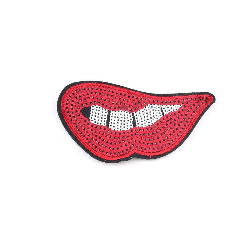 Sequin Embroidery Patch Sticker High Heels Lipstick Cloth Label Accessories Supply Embroidery Label Embroidery Cloth Sticker