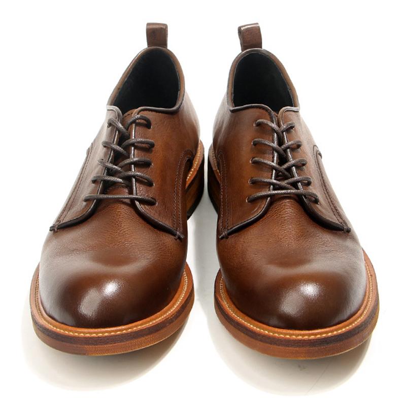 Retro Men Leather Shoes Cow Leather Casual Shoes Men Handmade Genuine Leather Men'S Shoes Comfort Men Formal Shoes Non-Slip