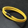 Nový minimalistický náramek s řetízkem 4 mm pro muže z nerezové oceli s magnetickým zapínáním Dvojitý látkový náramek Pulsera Hombre Dárek pro něj