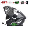 Bluetooth-Enabled Full Face Motorcycle Helmet With Dual Visors DOT 3C Certified All-Season Flip-Up Design Men Women