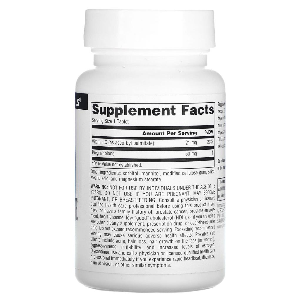 Pregnenolone, 50Mg, 120 Capsules