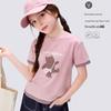 Duomiaowu Girls' Summer Faux Two-Piece Short Sleeve T-Shirt