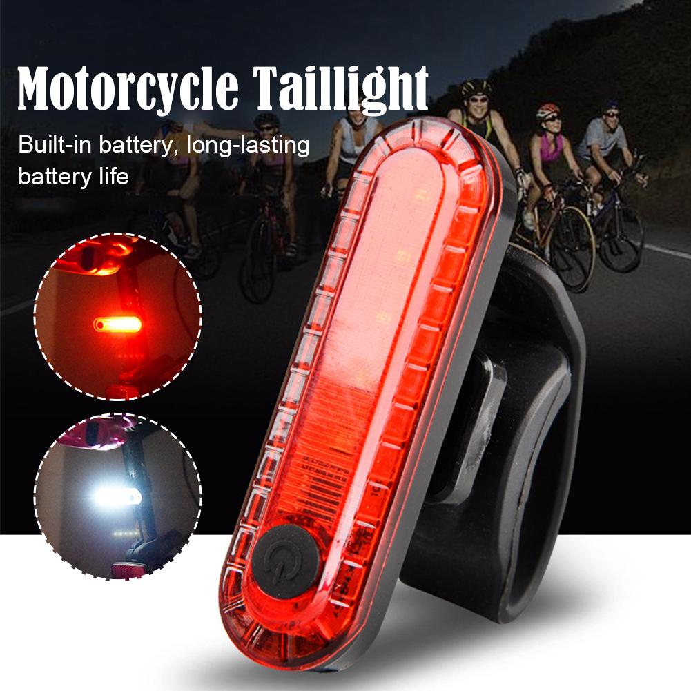 BicycleTail Light USB Rechargeable For Night Riding Back Bike Taillights Red LED Bright Rear Bike Light Cycling Safety