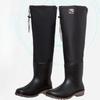 Bottes de Pluie Homme à Petit Talon Haut Printemps Automne Agriculture Jour de Pluie Imperméables et Antidérapantes Bottes Caoutchouc Bout Large Chaussures Homme Neuves Originales