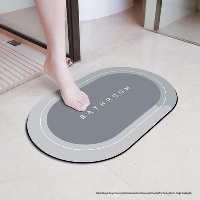 Kieselgur Schlamm Schnelltrocknende Rutschfeste Badezimmermatte - Wasserabsorbierend, Abrieb- & Schmutzresistent, Waschfrei, Perfekt für Toilettentüren