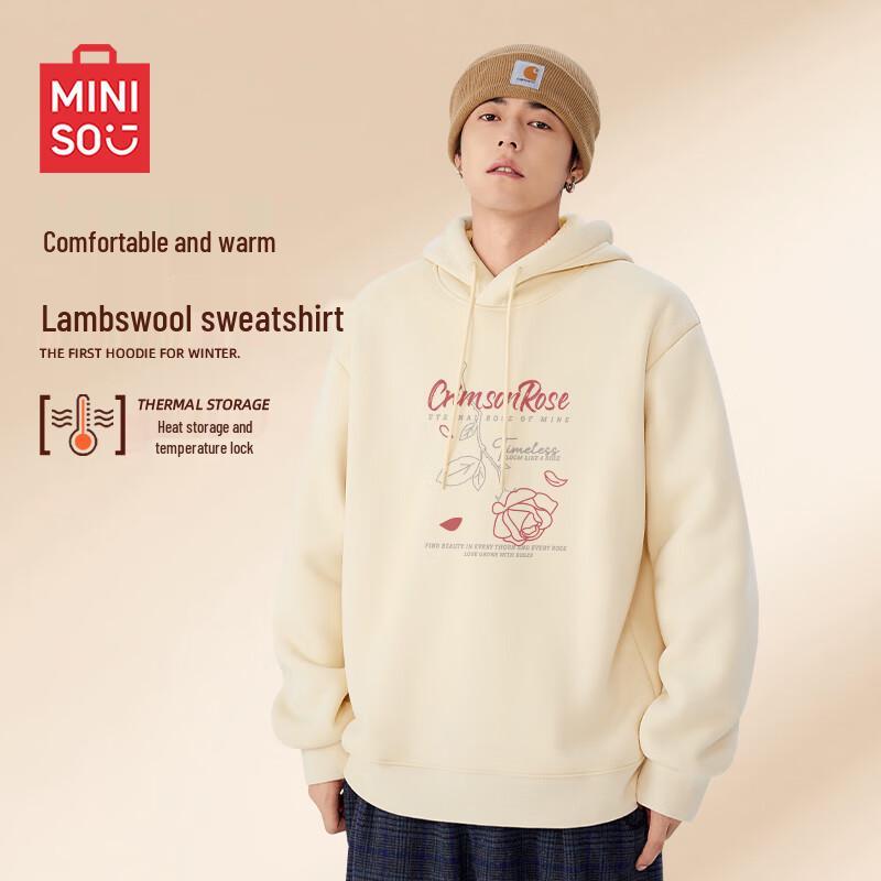 MINISO Unisex Plush Lined Hooded Sweatshirt