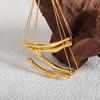 Vintage Irregular Water Drop Shape Pendant Necklace for Women 18K Gold PVD Plated Stainless Steel Collar Jewelry High Quality