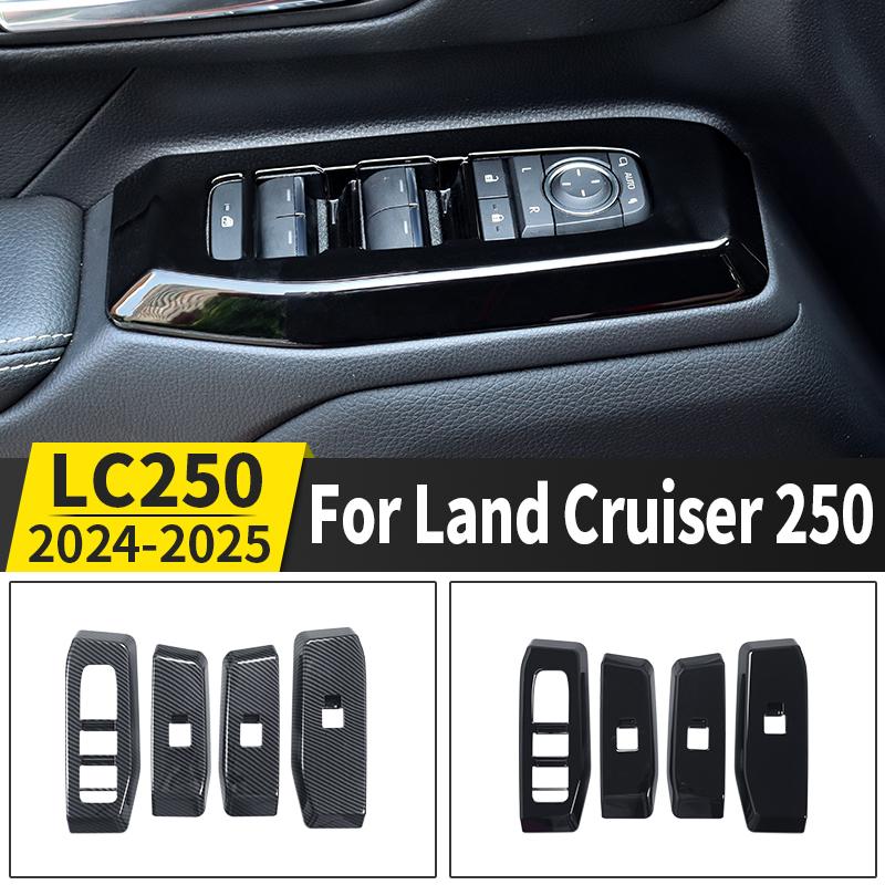 For Toyota Land Cruiser 250 2024 Windows Control Panel Decoration Protective Sticker Prado LC250 Interior Accessories Tuning