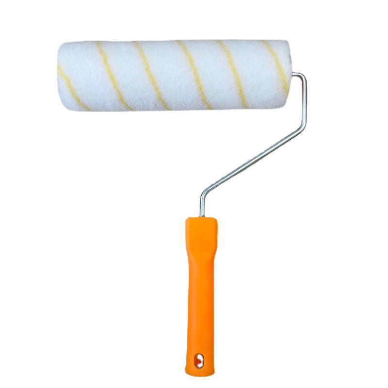 9-inch Yellow Stripe Medium Pile Roller Brush for Latex Wall Paint