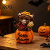 Decorative Accents for Entryway Highland Cow Pumpkin Ornament Resin Desktop Figurine Decorations Creative Autumn Theme Room Accessories Table