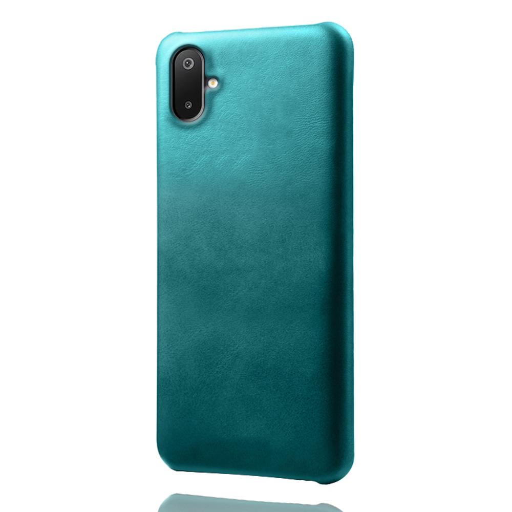 For Samsung Galaxy A06 5G/M06 5G Case Calf Texture PU Leather Hard PC Protective Phone Cover