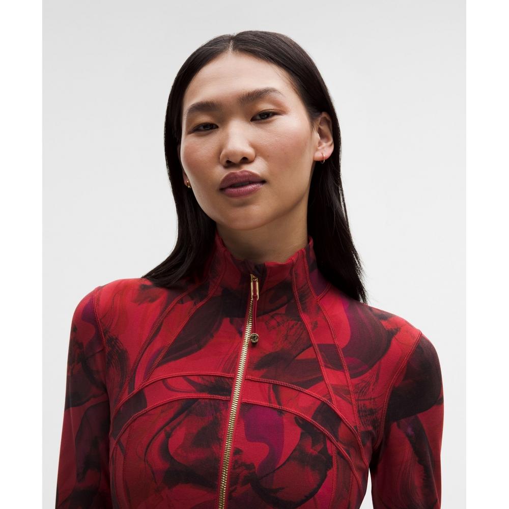 Lululemon Mondneujahr Define Cropped Jacke Nulu Mondfedern Rot Multi