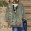 3/4 Sleeve Shirts For Women Cute Print Graphic Tees Blouses Casual Plus Size Basic Tops Pullover