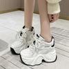 Mode 10CM Damen Chunky Sneakers Neu 2024 Herbst Hohe Plateau Mesh Dad Shoes Damen Casual Trainer Sneakers Dicke Sohle Vulkanisierte Schuhe