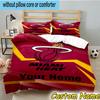 3pcs Custom Name Heat Miami Team Spirit Bedding Set Includes 1 Duvet Cover & 2 Pillowcases for All Seasons Dormitory Home Decor Christmas gifts