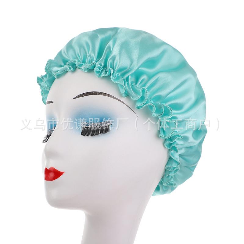 Women's home nightcap high-end satin shower cap mulberry beauty satin hair care cap bag head