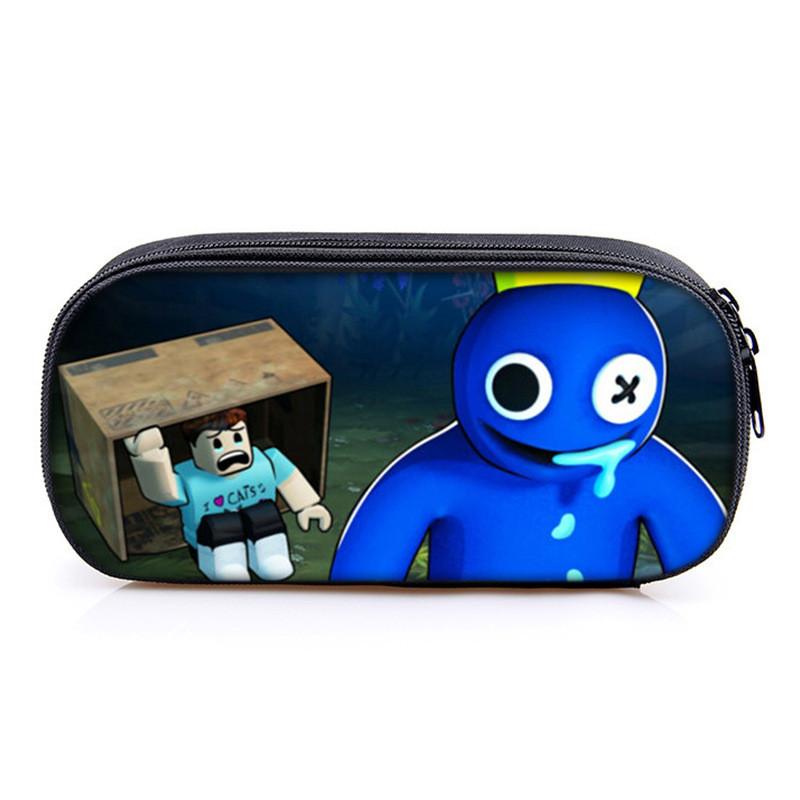 Rainbow Friends Pencil Case With Polyester Material For School Kids Gift Storage Organizer