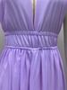 2025 Women's Gradient Deep V Evening Gown - European/American Style with Waist-Gathering & Big Swing