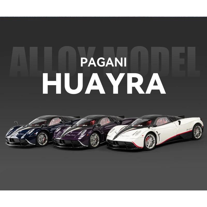 1/18 Pagani Huayra Dinastia Alloy Racing Car Model Diecasts Metal Toy Sports Car Model Simulation Sound and Light Childrens Gift