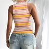 Women's Summer Fashion Casual Round Neck Sleeveless Top Tight Tank Top