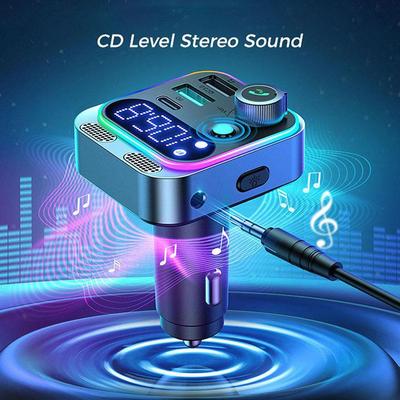 Auto Bluetooth FM Transmitter Bluetooth FM Modulator Dual USB 48W PD&QC3.0 Auto-Ladegerät Adapter Freisprecheinrichtung Musikplayer